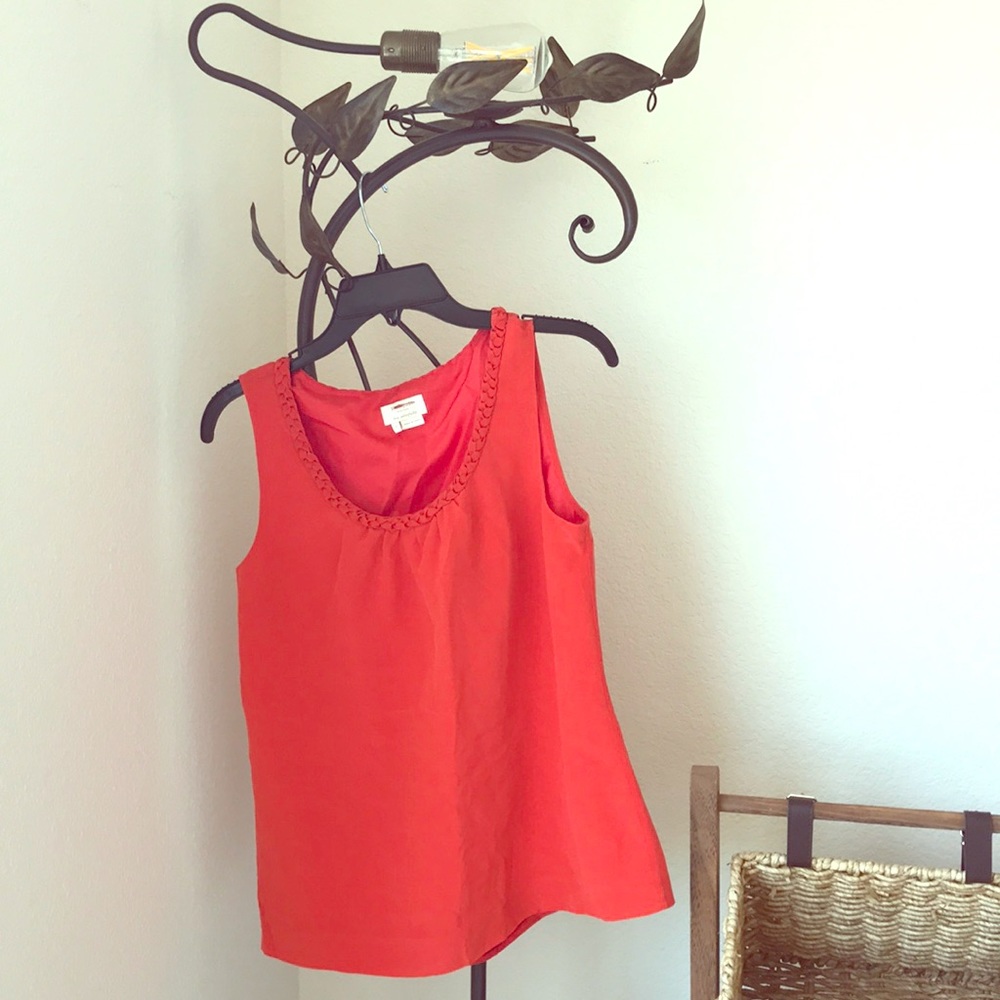 Kate Spade Orange Office Sleeveless Blouse Top